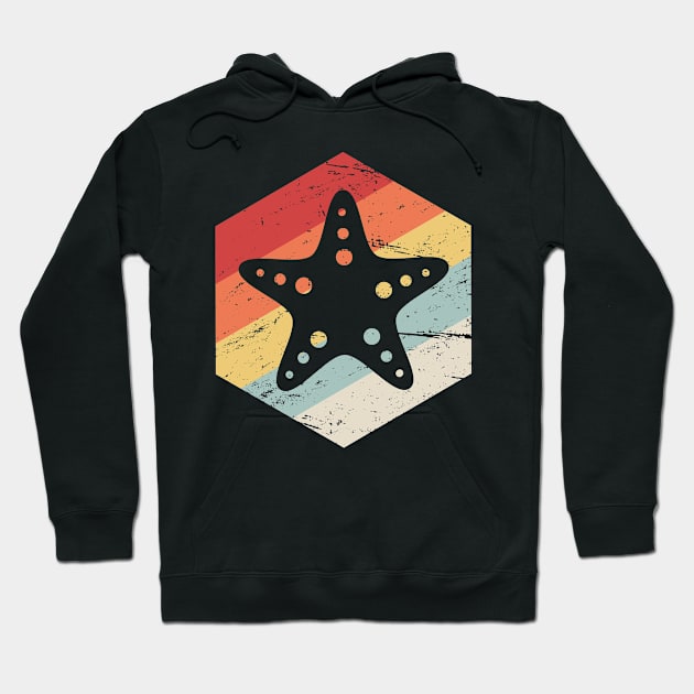 Retro 70s Starfish Hoodie by Wizardmode